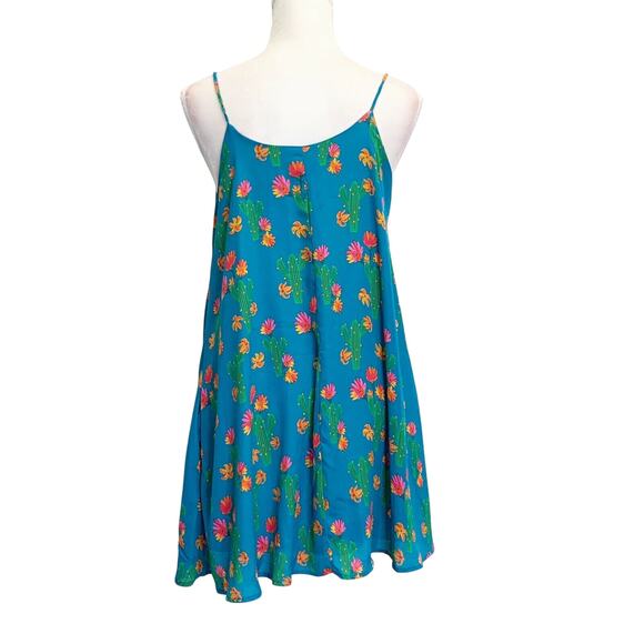 Peach Love California Cactus Mini Swing Dress Jade Fun Cute Desert Pockets - Picture 12 of 14